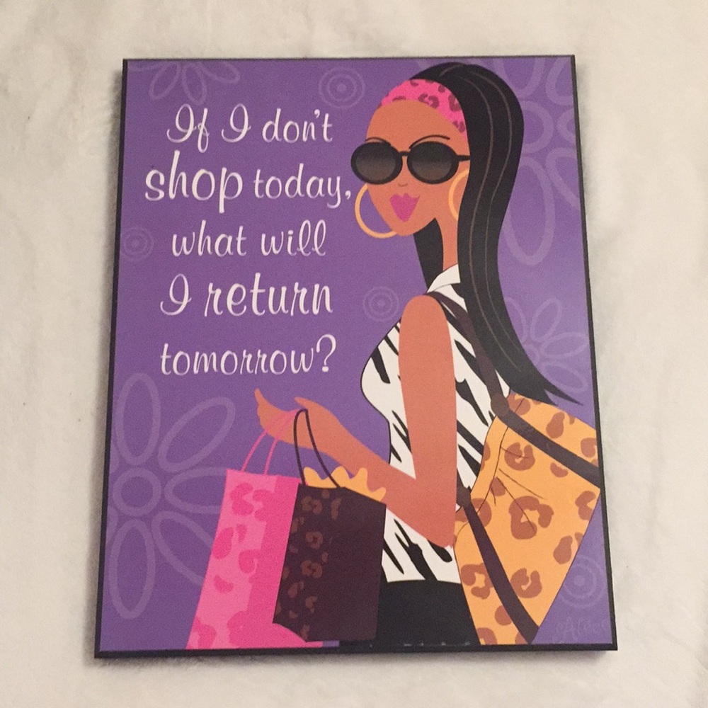 Picture printed on wood Shopping